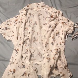 Cardigan/blouse with short sleeves